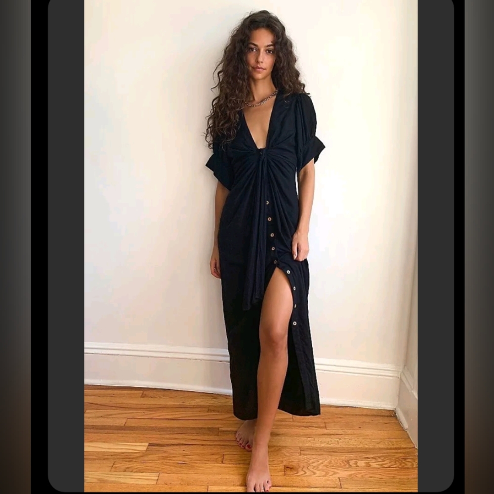 Free People Endless Summer Vintage Button Midi Dress